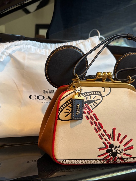 Exclusive Coach Disney Mickey Mouse X Keith Haring Kisslock Bag style # 4790 - Picture 4 of 10